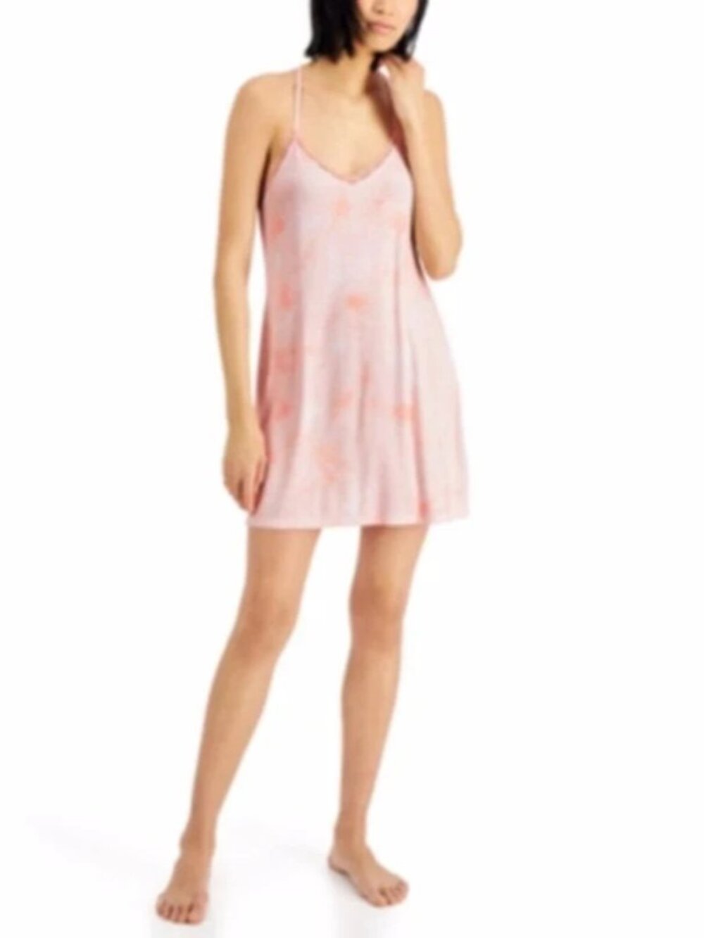 INC International Concepts Lace-Trim Adjustable Strap Women's Chemise Top Size M